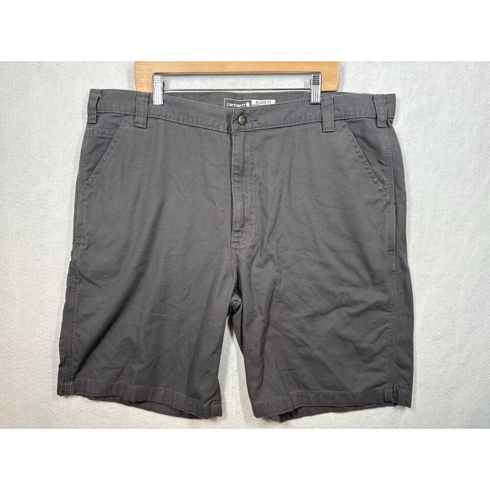 Carhartt Men's Rugged Flex Relaxed Fit Canvas Work Shorts Charcoal Gray Size 42